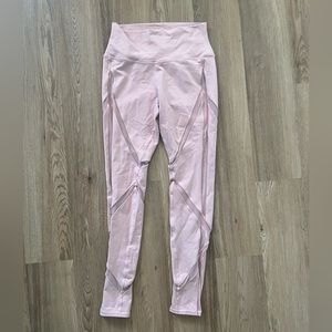 Alo Yoga High Waisted Blush Leggings with Mesh Panels